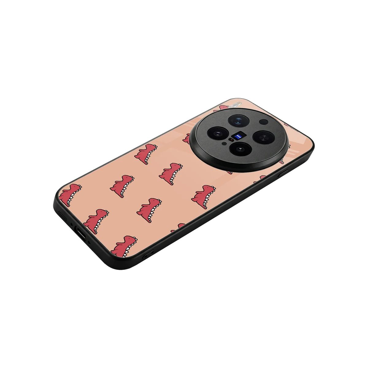 Dino Red stylish phone case for vivo x300 pro | glossy glass and slim fit