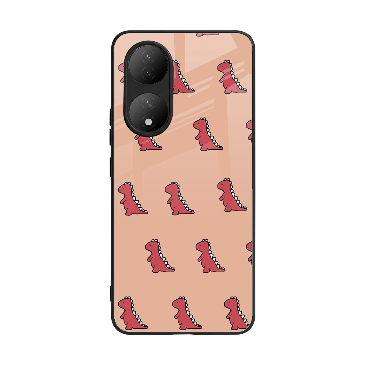 Dino Red back phone cover | glass case for Vivo-y100