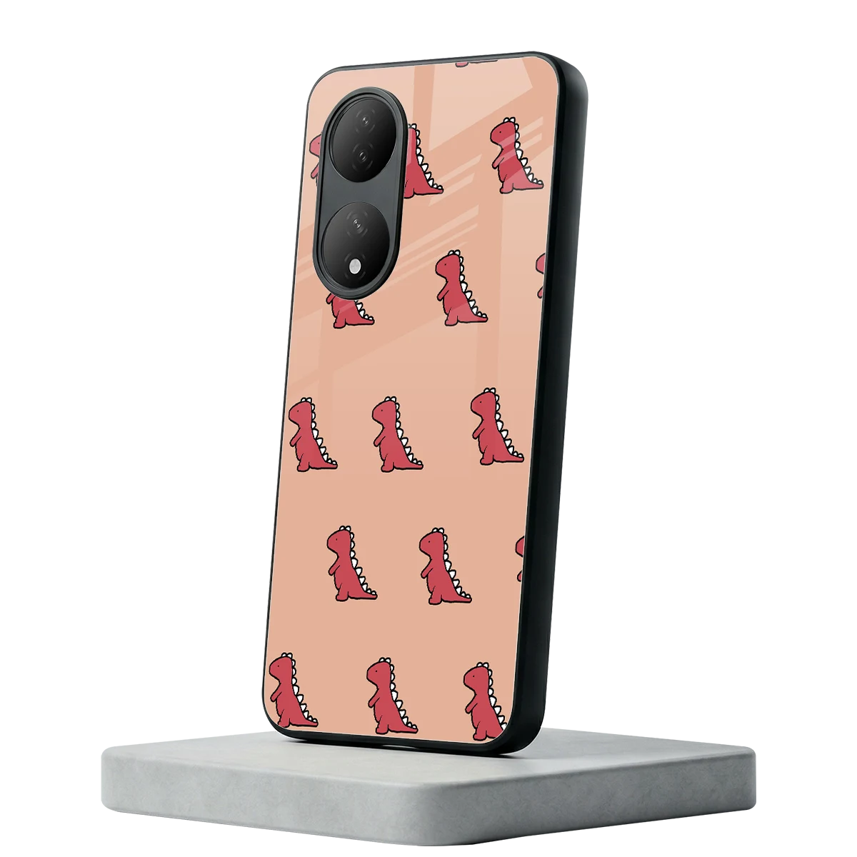 Dino Red Vivo-y100 mobile cover | shockproof glass phone case