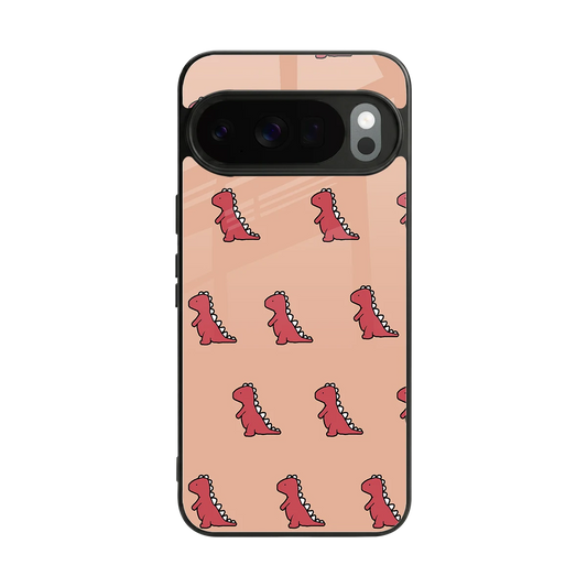 Dino Red back phone cover | glass case for google pixel 10 pro
