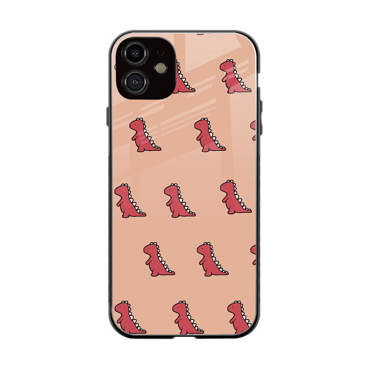 Dino Red back phone cover | glass case for iphone 12