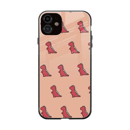Dino Red back phone cover | glass case for iphone 12