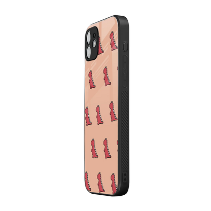 Dino Red iphone 11 mobile cover | shockproof glass phone case
