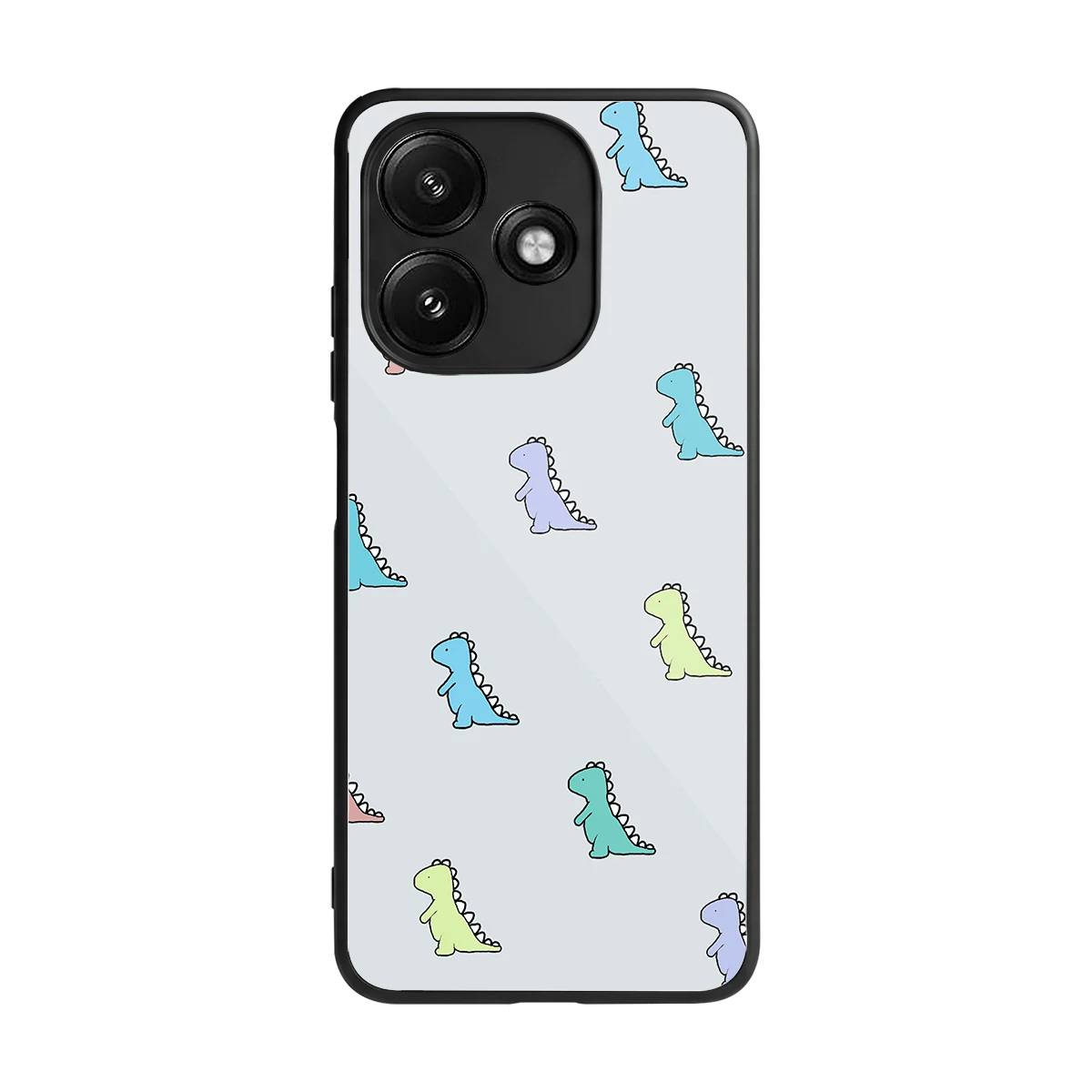 Dino back phone cover | glass case for redmi 12 5g