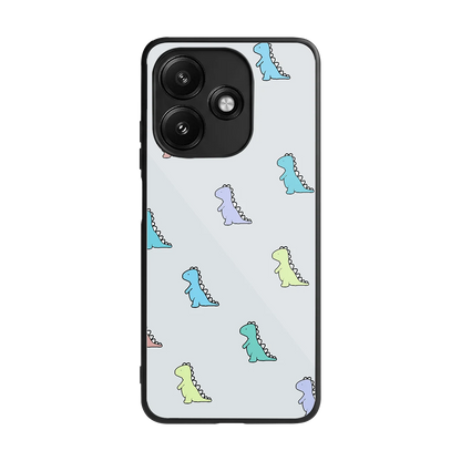 Dino back phone cover | glass case for redmi 12 5g