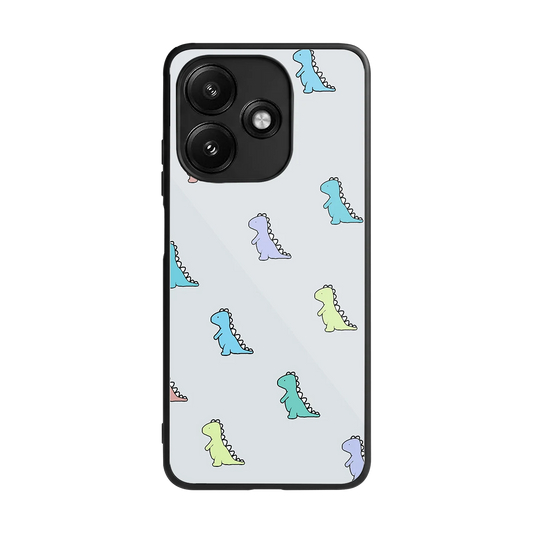 Dino back phone cover | glass case for redmi 12 5g