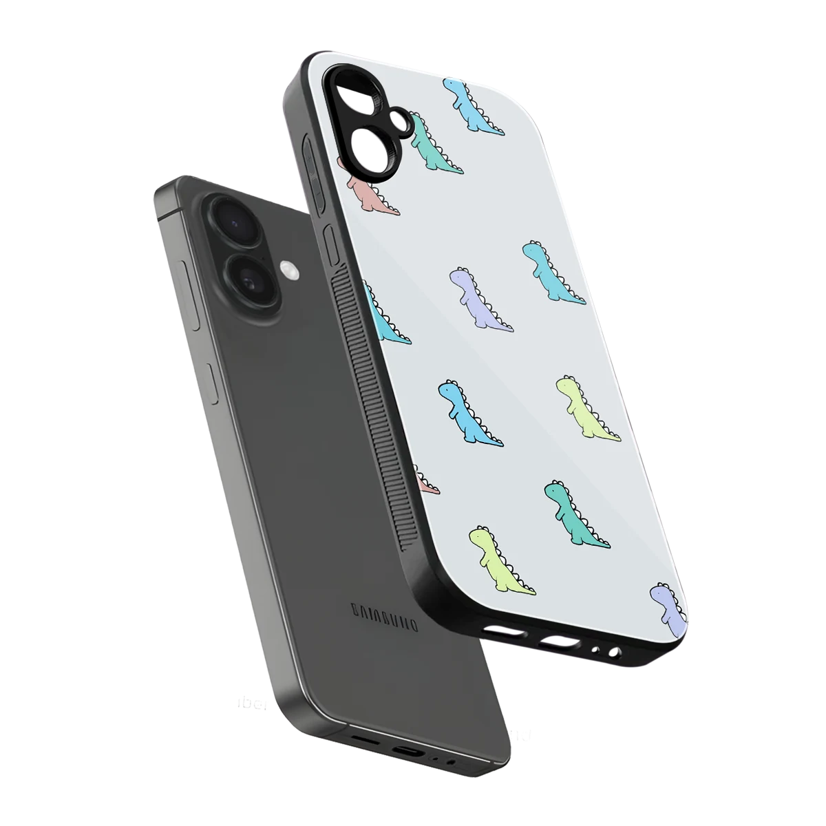 Dino sleek samsung galaxy a06 5g cover with tempered glass back and TPU edges