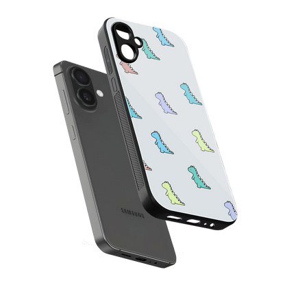 Dino sleek samsung galaxy a06 5g cover with tempered glass back and TPU edges