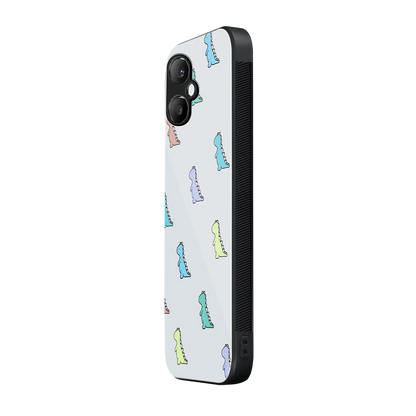 Dino samsung galaxy a06 5g mobile cover | shockproof glass phone case