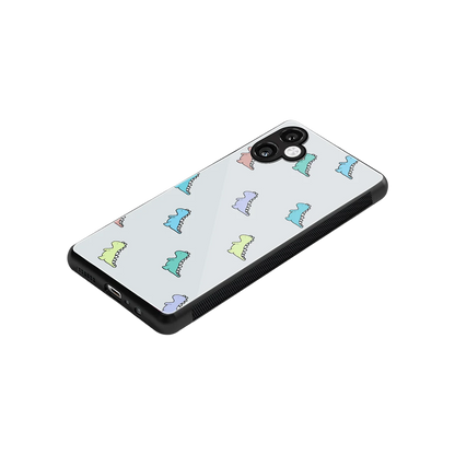 Dino stylish phone case for samsung galaxy a06 5g | glossy glass and slim fit