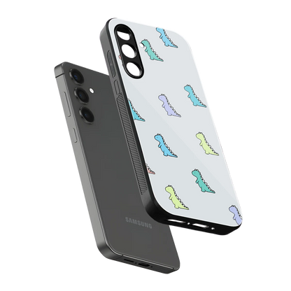 Dino sleek samsung galaxy f15 5g cover with tempered glass back and TPU edges