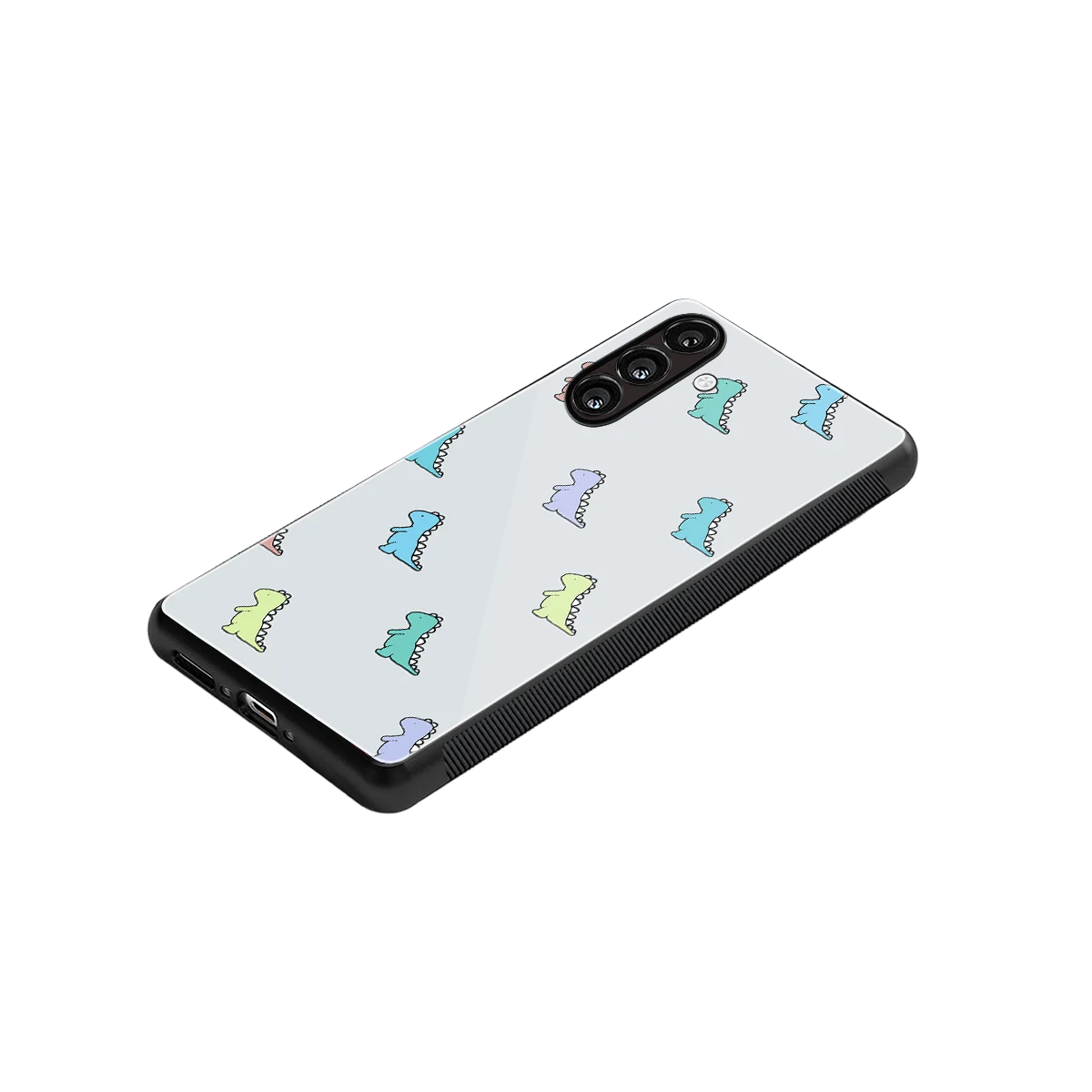 Dino stylish phone case for samsung galaxy m15 5g | glossy glass and slim fit