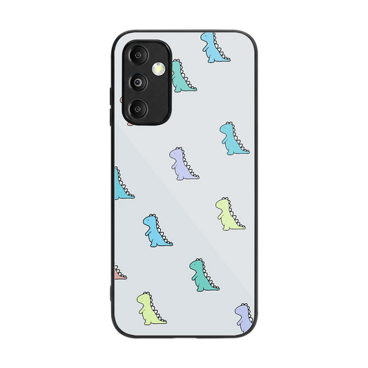 Dino back phone cover | glass case for samsung galaxy m14 5g