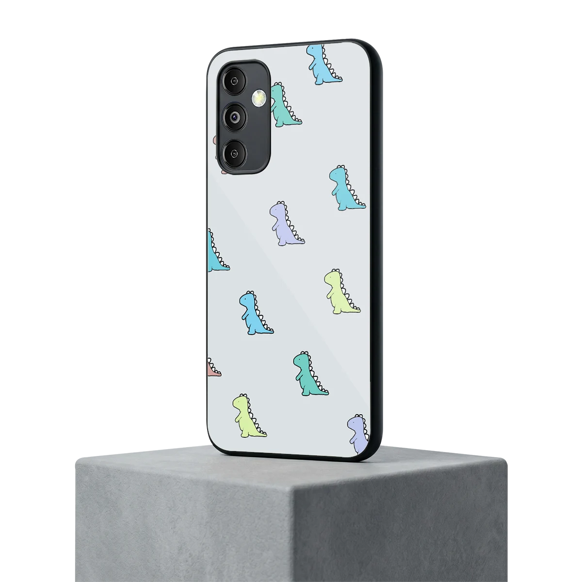 Dino samsung galaxy m14 5g mobile cover | shockproof glass phone case