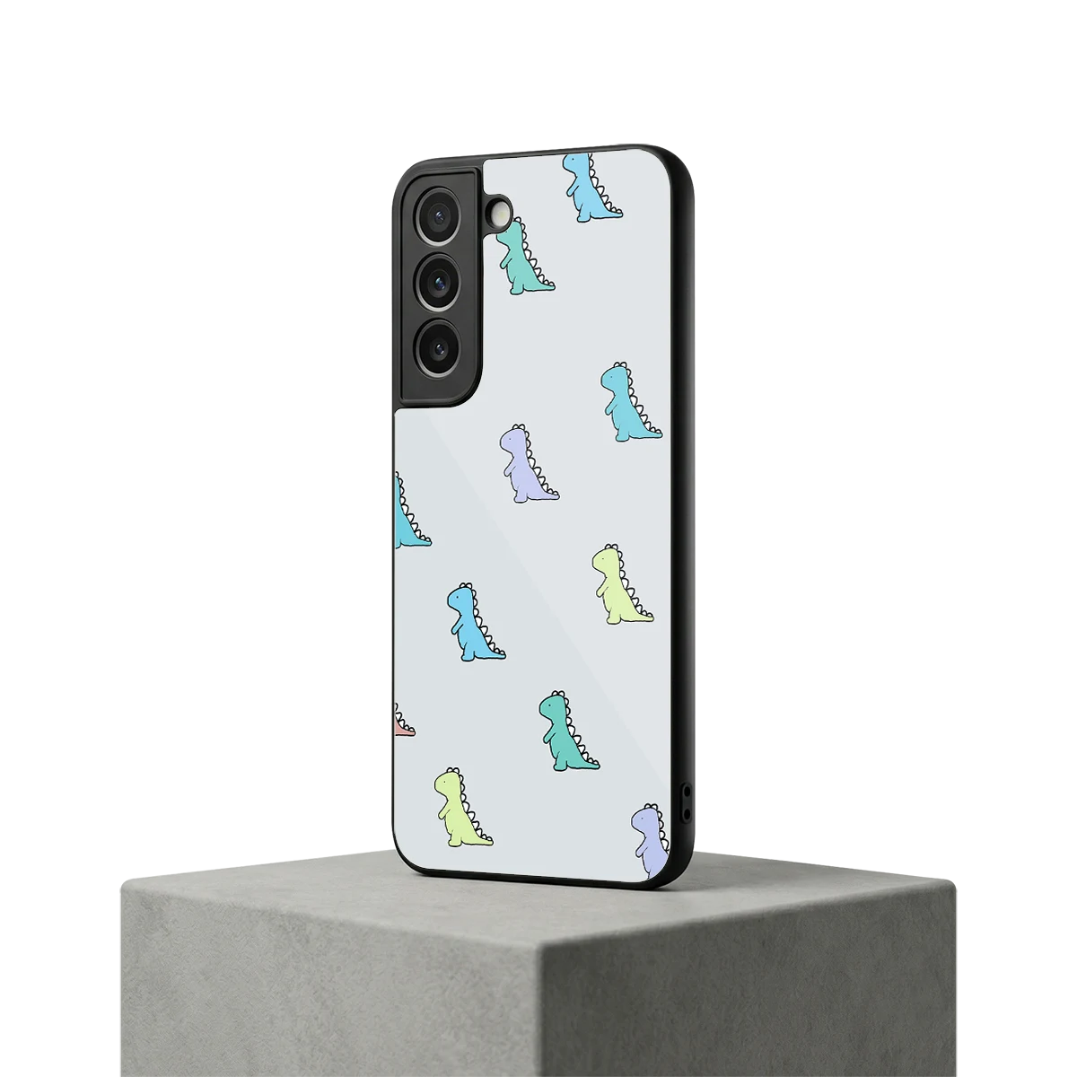 Dino samsung galaxy s22 mobile cover | shockproof glass phone case