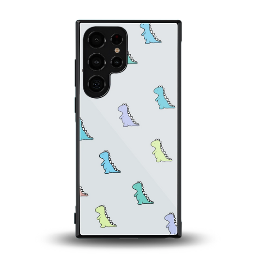 Dino back phone cover | glass case for samsung galaxy s24 ultra