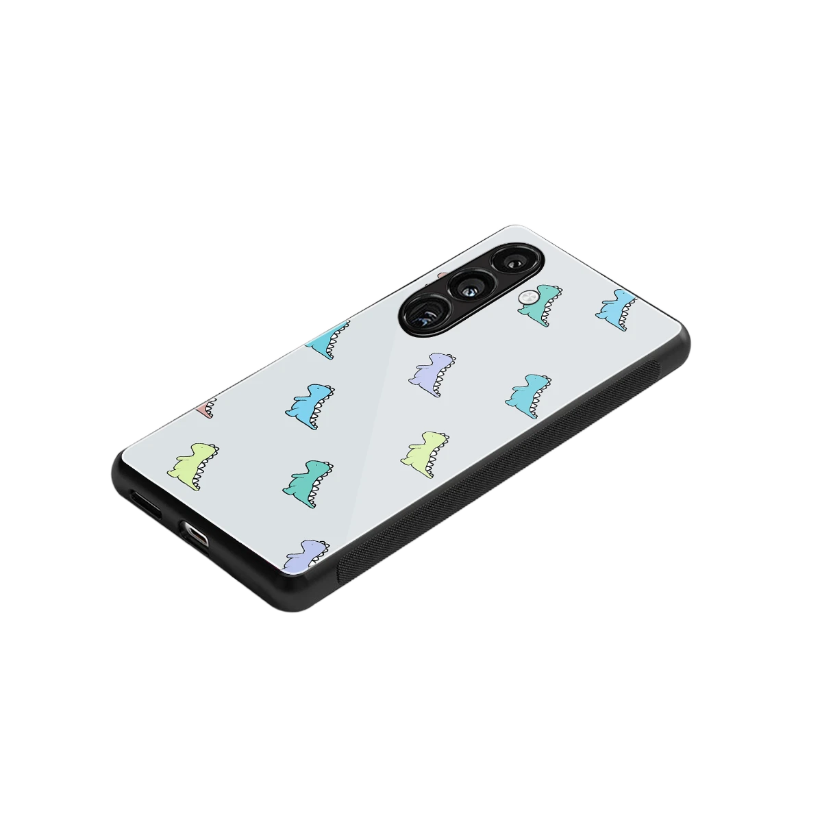 Dino stylish phone case for samsung galaxy s24 | glossy glass and slim fit