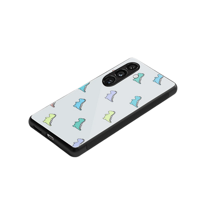 Dino stylish phone case for samsung galaxy s24 | glossy glass and slim fit