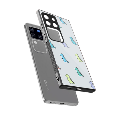 Dino sleekvivo v30 pro cover with tempered glass back and TPU edges