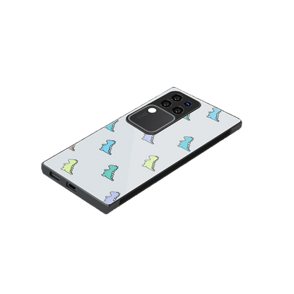 Dino stylish phone case forvivo v30 pro | glossy glass and slim fit
