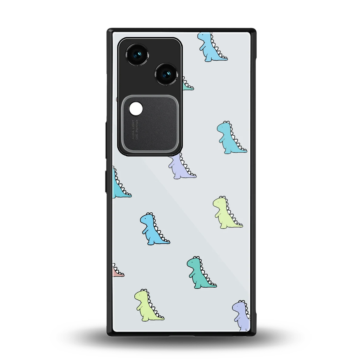Dino back phone cover | glass case for vivo v30