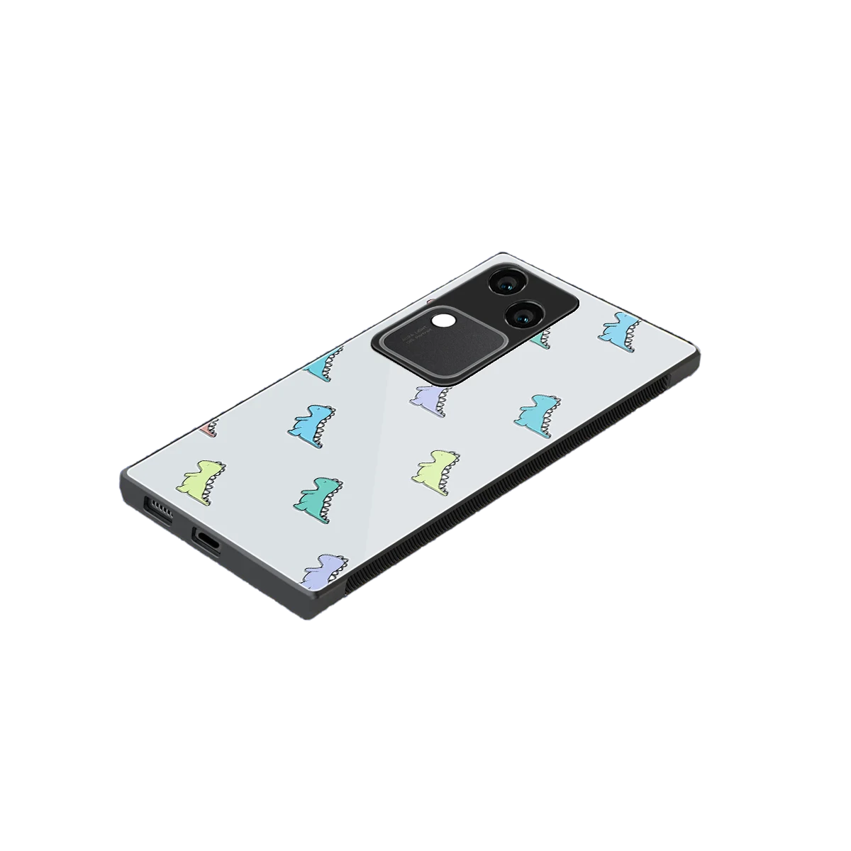 Dino stylish phone case for vivo v30 | glossy glass and slim fit