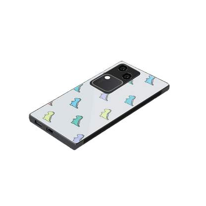 Dino stylish phone case for vivo v30 | glossy glass and slim fit