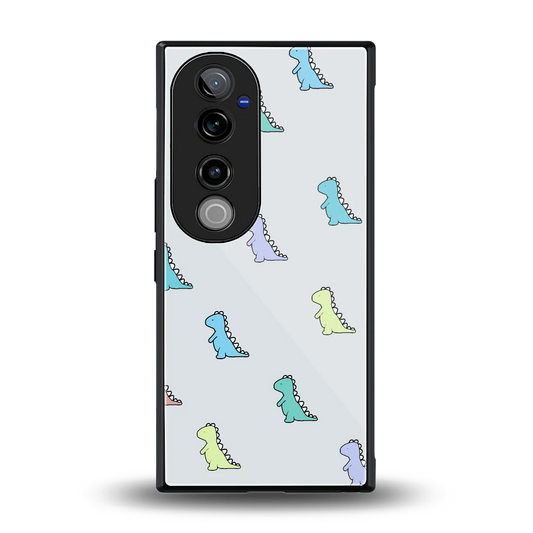 Dino back phone cover | glass case for vivo v40 pro