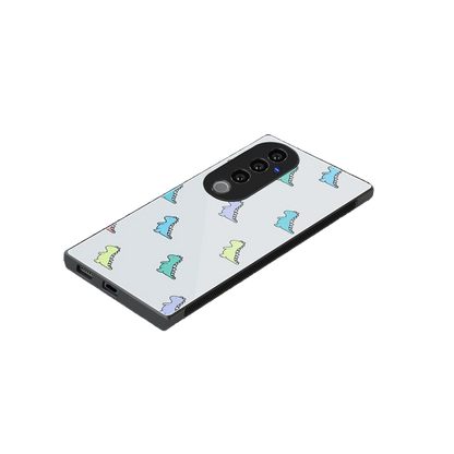 Dino stylish phone case for vivo v40 pro | glossy glass and slim fit