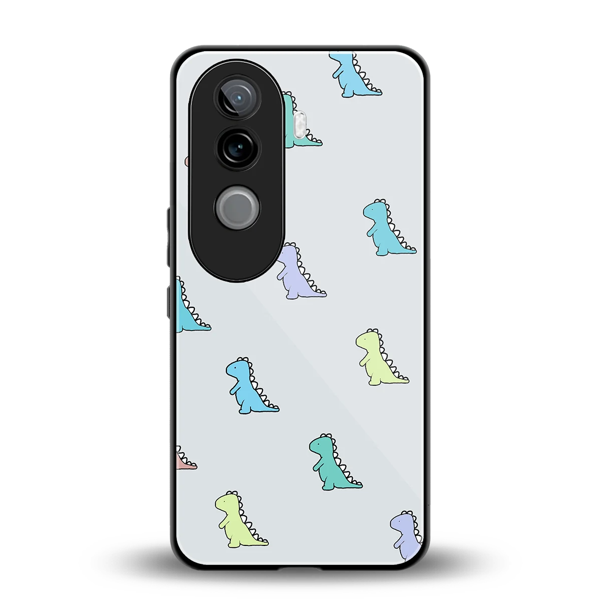 Dino back phone cover | glass case for vivo v40e