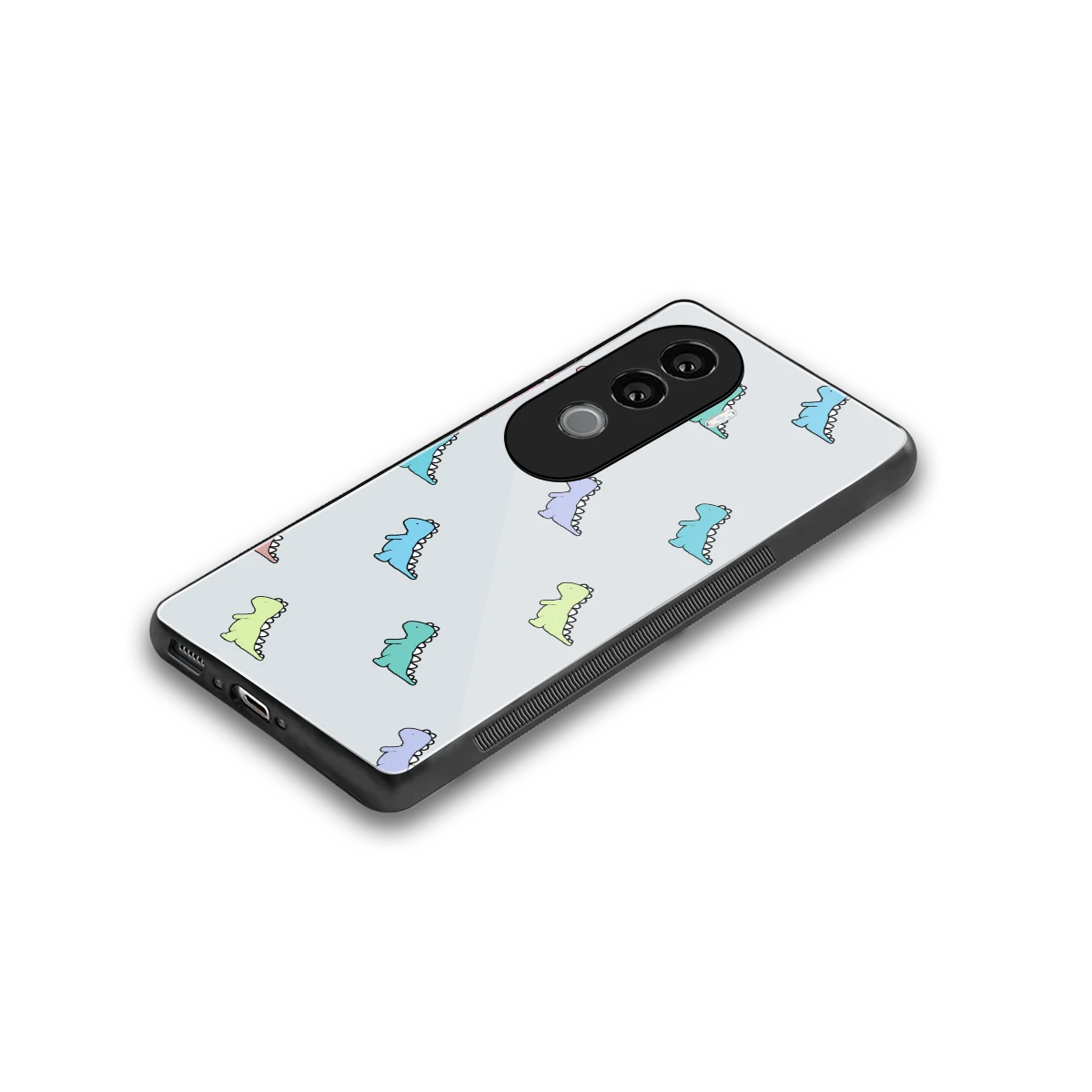 Dino stylish phone case for vivo v40e | glossy glass and slim fit