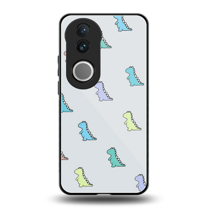 Dino back phone cover | glass case for vivo v50
