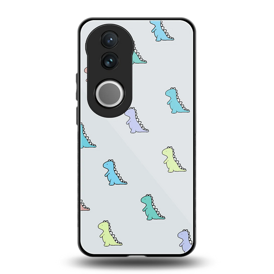 Dino back phone cover | glass case for vivo v50