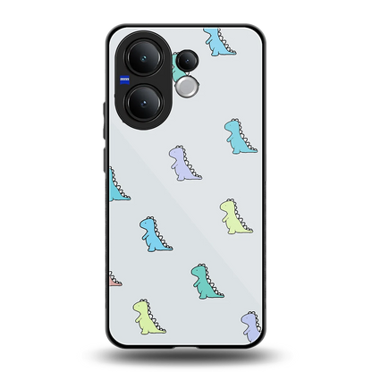 Dino back phone cover | glass case for vivo v60