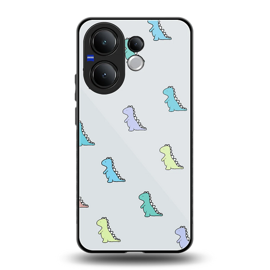 Dino back phone cover | glass case for vivo v60