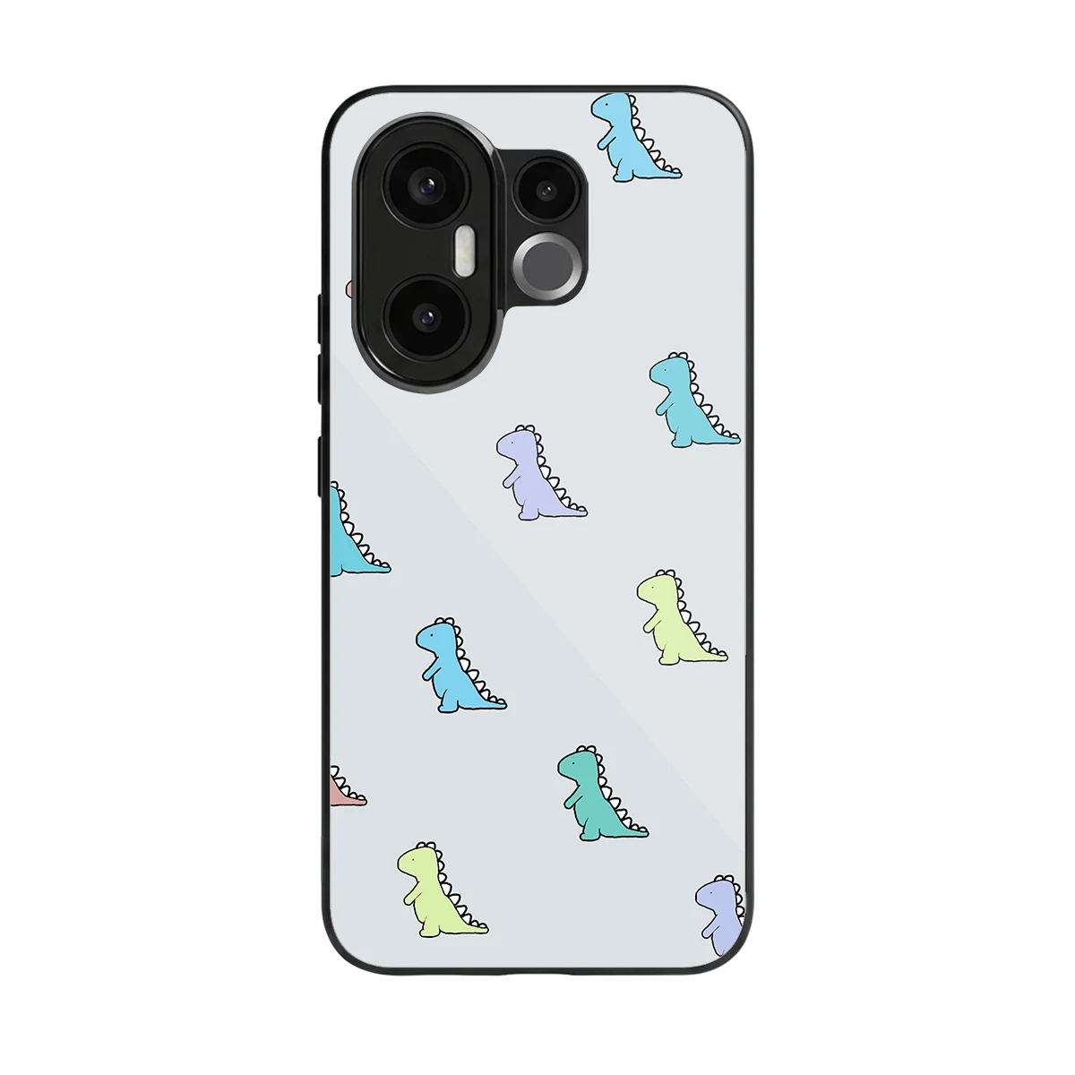 Dino back phone cover | glass case for vivo x200 fe