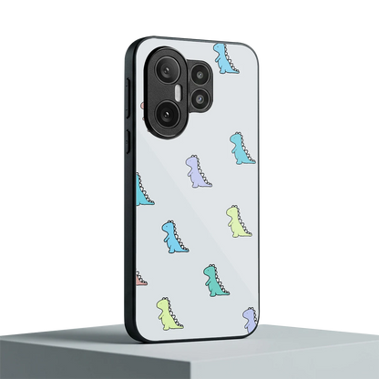 Dino vivo x200 fe mobile cover | shockproof glass phone case