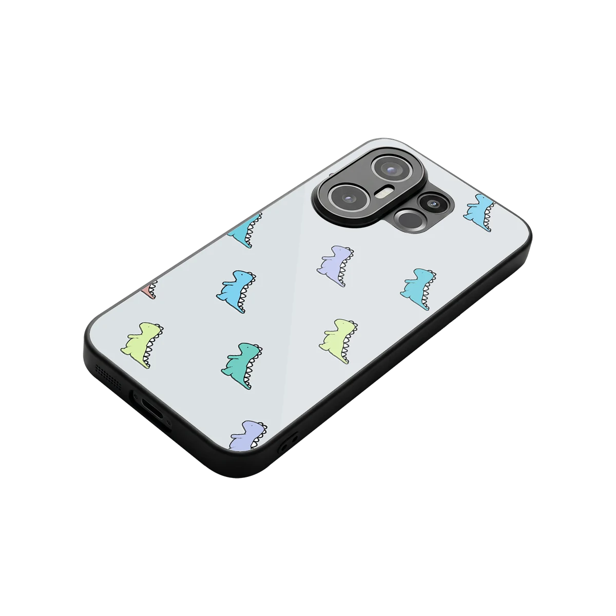 Dino stylish phone case for vivo x200 fe | glossy glass and slim fit
