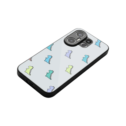 Dino stylish phone case for vivo x200 fe | glossy glass and slim fit