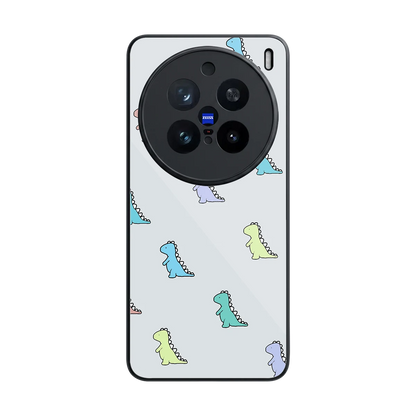 Dino back phone cover | glass case for vivo x200 pro