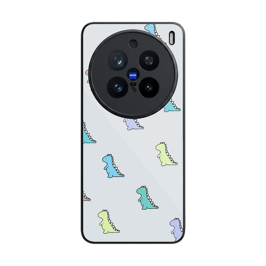 Dino back phone cover | glass case for vivo x200 pro
