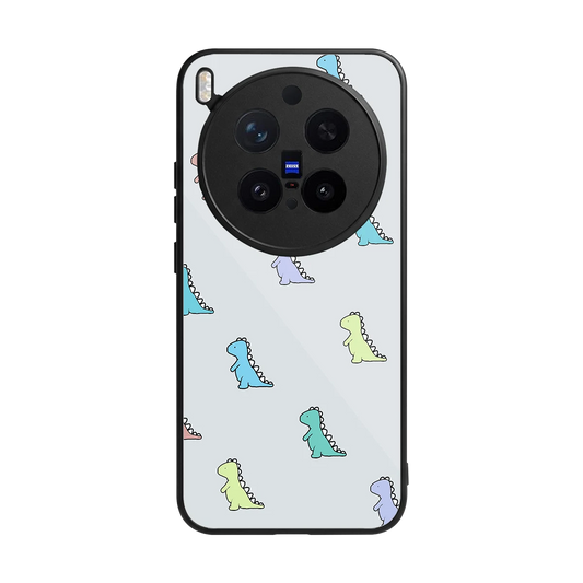Dino back phone cover | glass case for vivo x300 pro