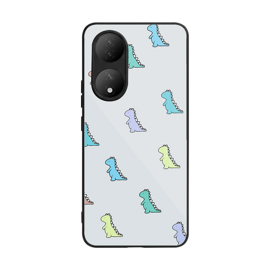 Dino back phone cover | glass case for Vivo-y100