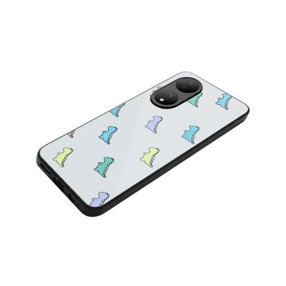 Dino stylish phone case for Vivo-y100 | glossy glass and slim fit
