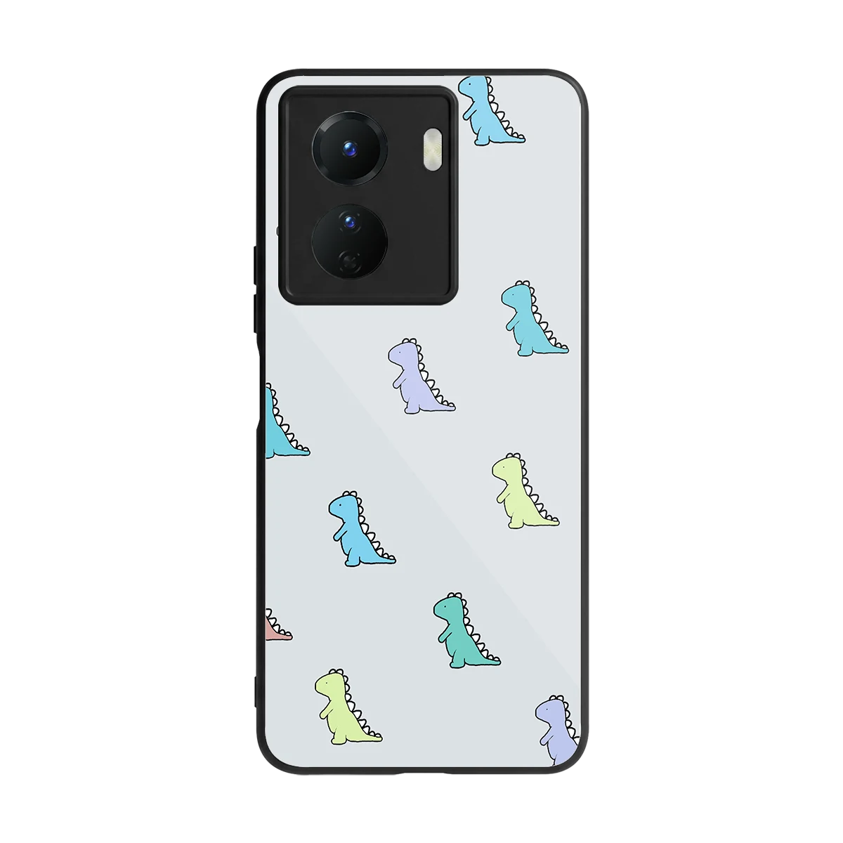 Dino back phone cover | glass case for vivo y16