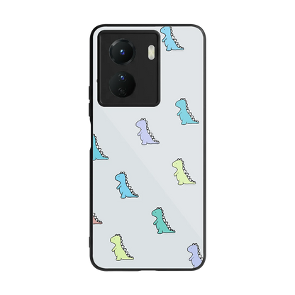 Dino back phone cover | glass case for vivo y16