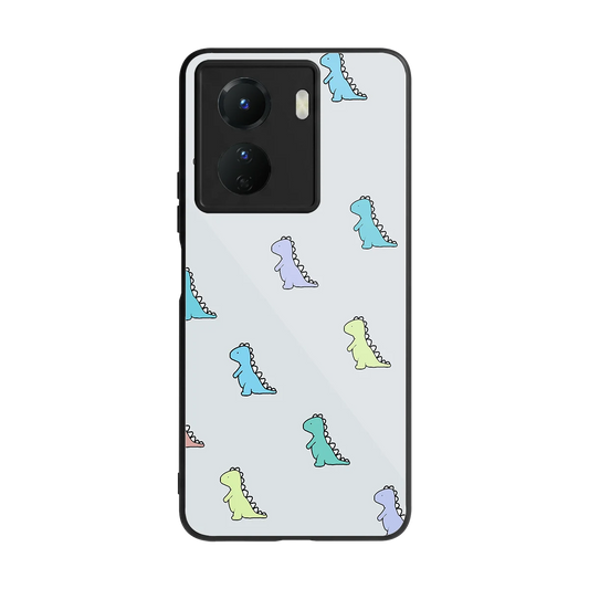 Dino back phone cover | glass case for vivo y16