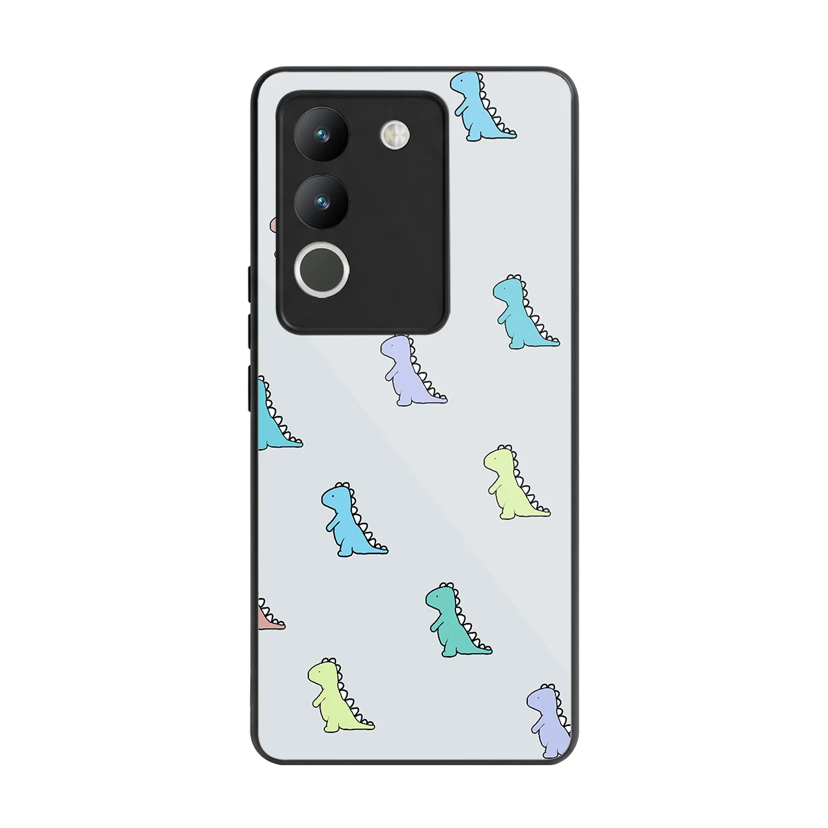 Dino back phone cover | glass case for vivo y200 5g