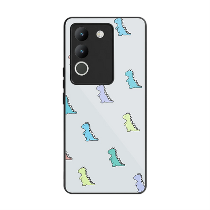 Dino back phone cover | glass case for vivo y200 5g