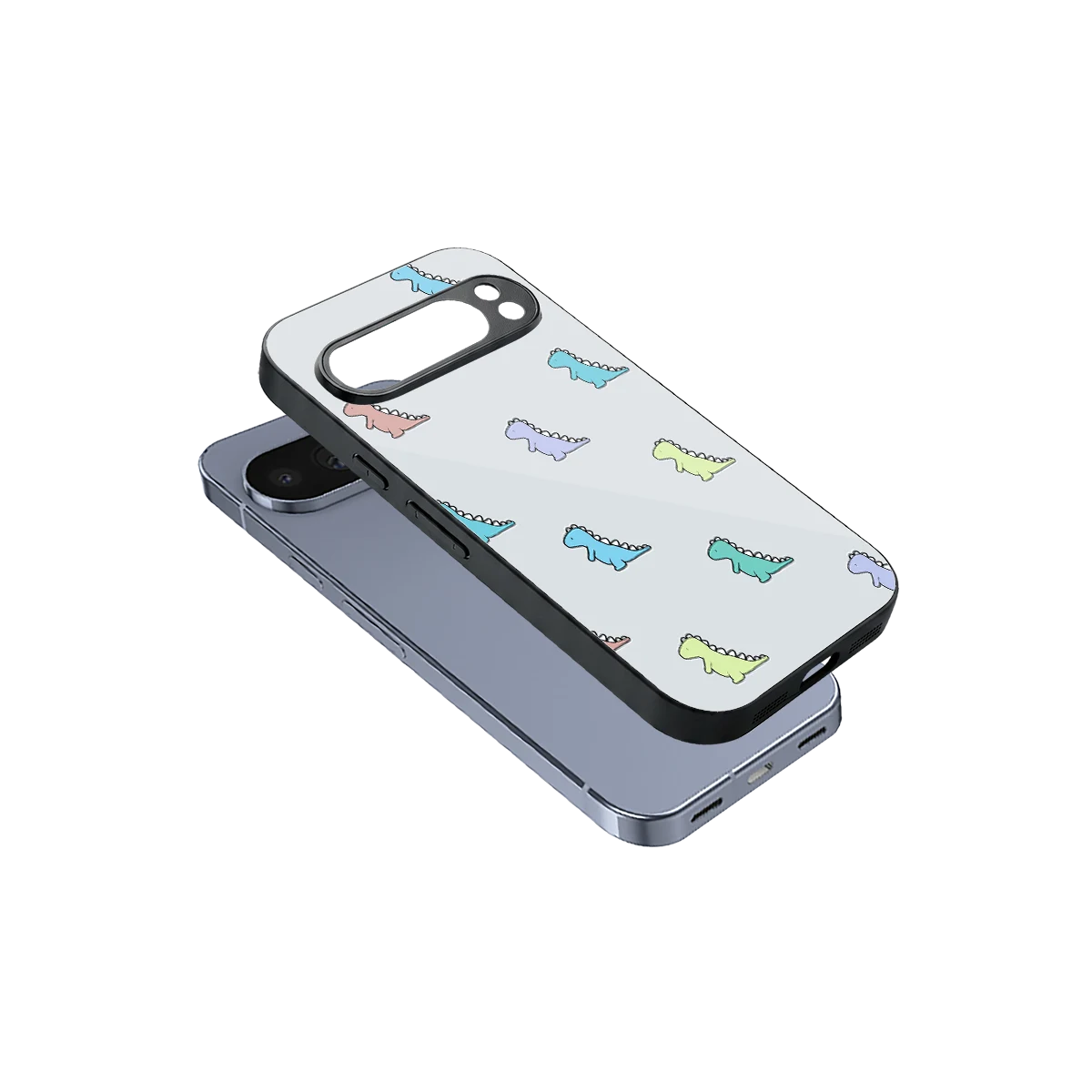 Dino sleek google pixel 10 pro cover with tempered glass back and TPU edges